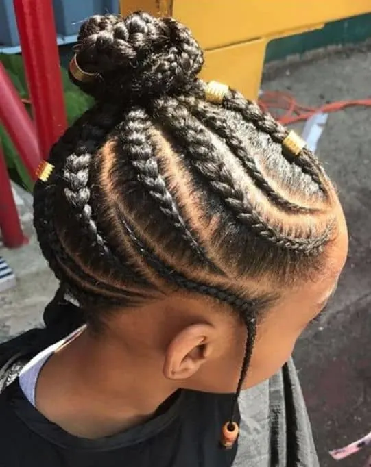 little girl braids with beads