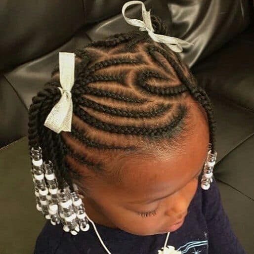 little girl braided hairstyles with transparent beads