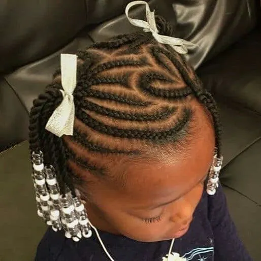 45 Elegant Little Girl Braids with Beads – HairstyleCamp