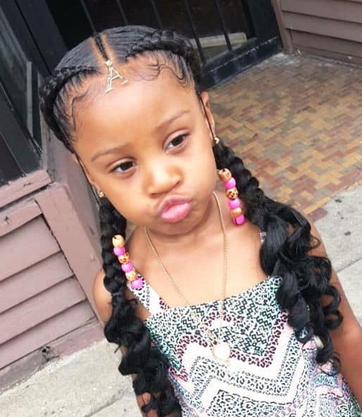20 Elegant Little Girl Braids With Beads Hairstylecamp