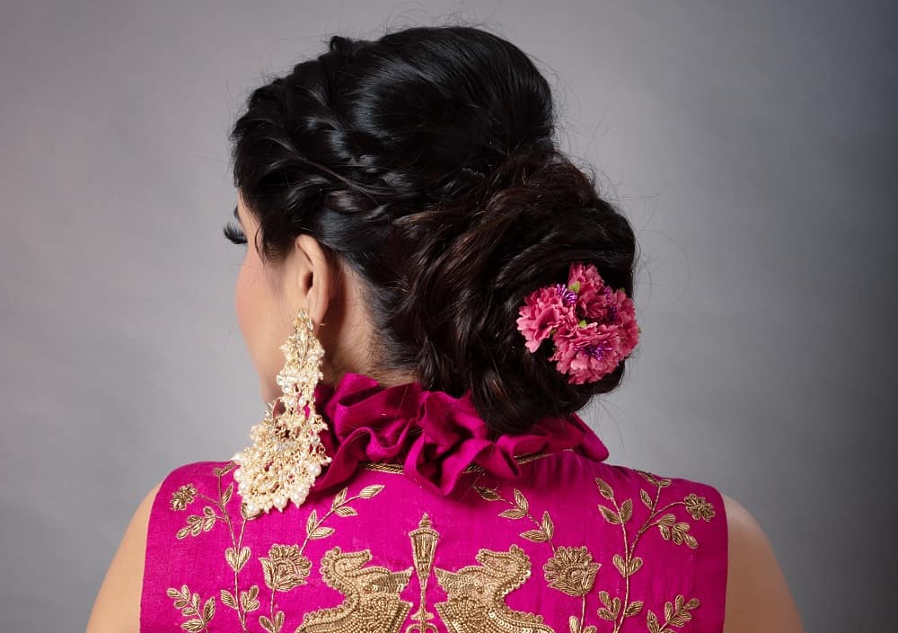 Long Bun Hairstyle for Indian Women