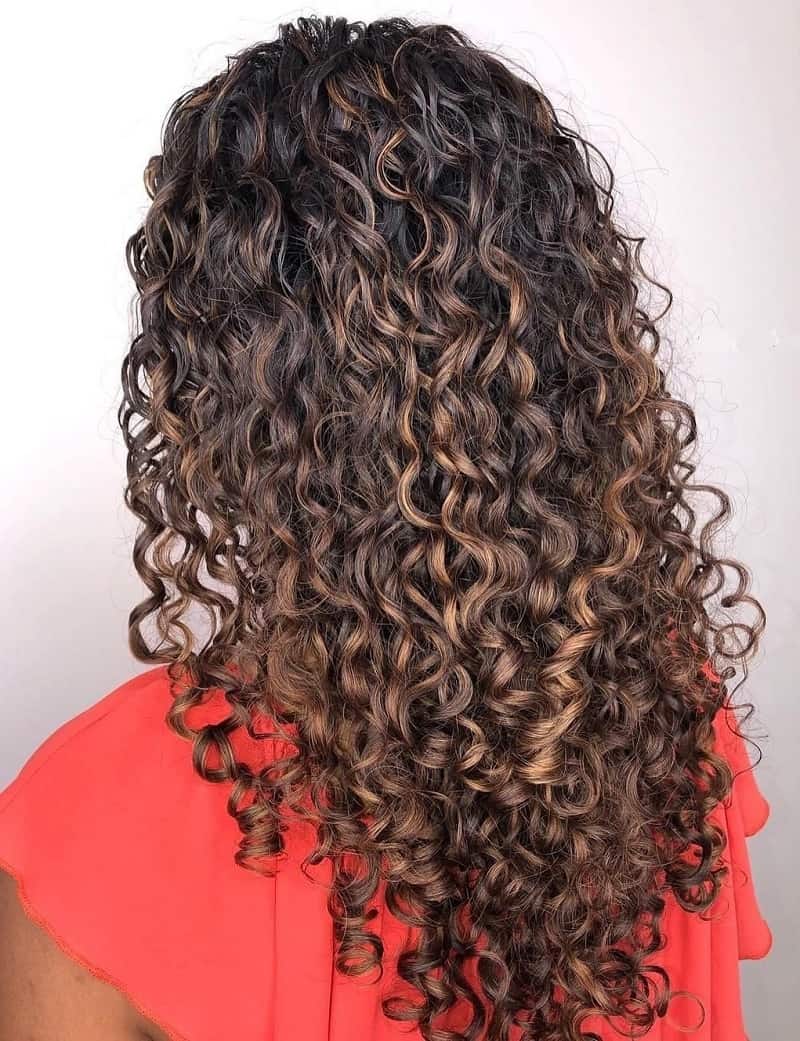 Long Chestnut Brown Curls