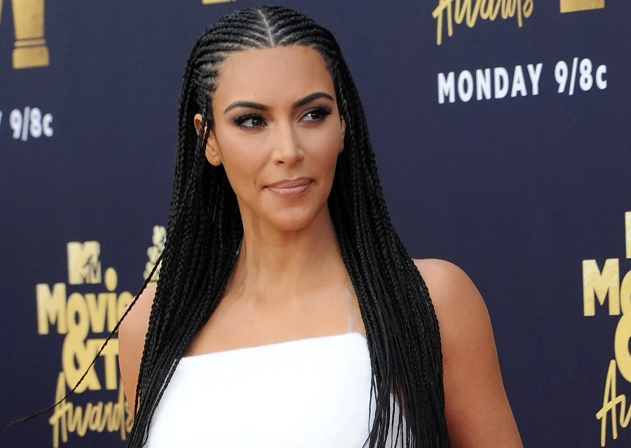 The long-faced celebrity Kim Kardashian
