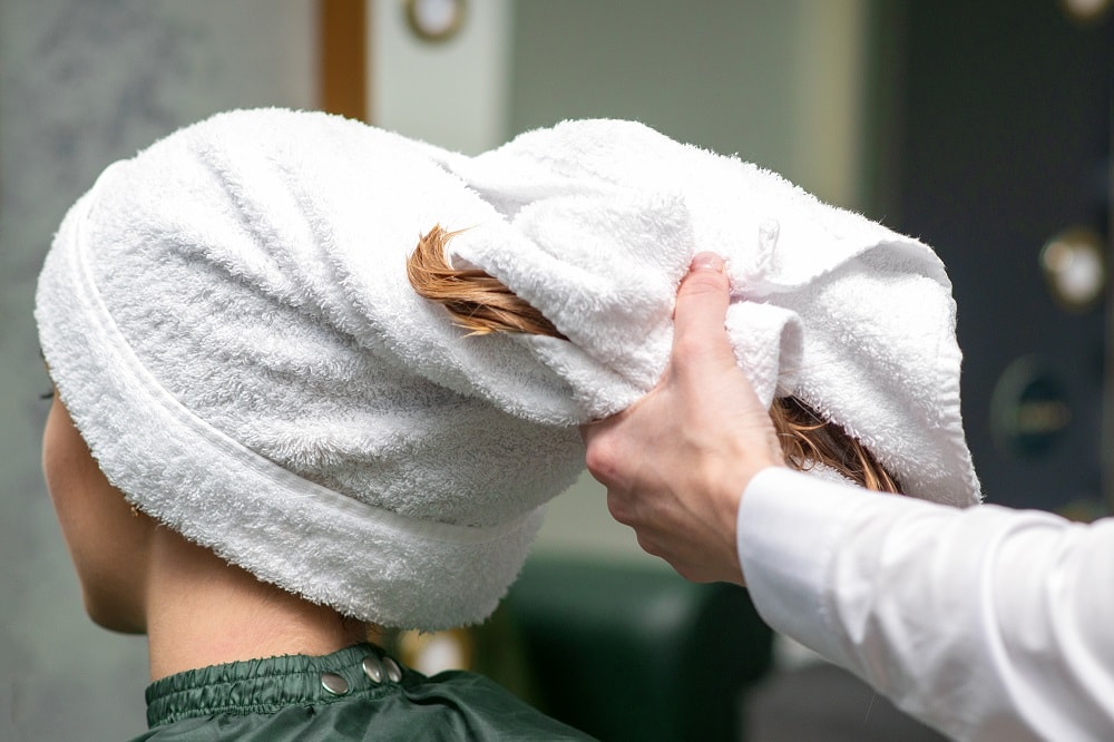 Makes keratin treatments last longer - use a microfiber towel