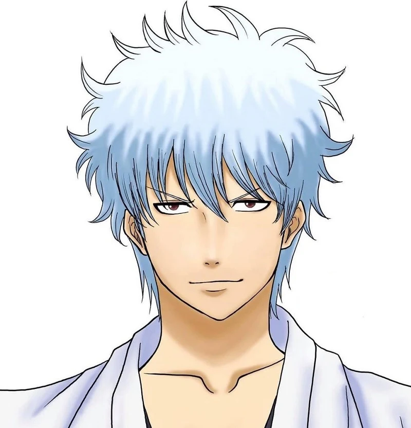 Male Anime Characters With Blue Hair - Gintoki Sakata