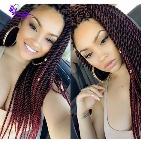 Medium Sized Twists hair for black women