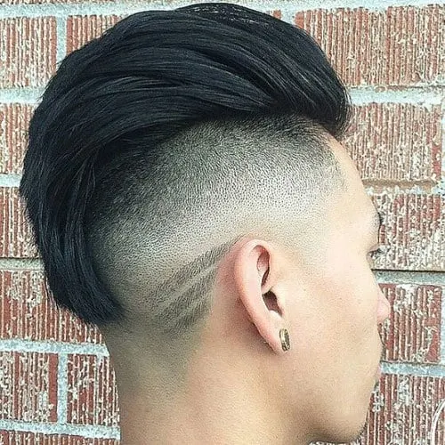 Long Mohawk Hair Undercut for men