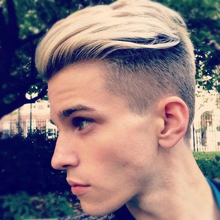 blonde Undercut hairstyle for boy
