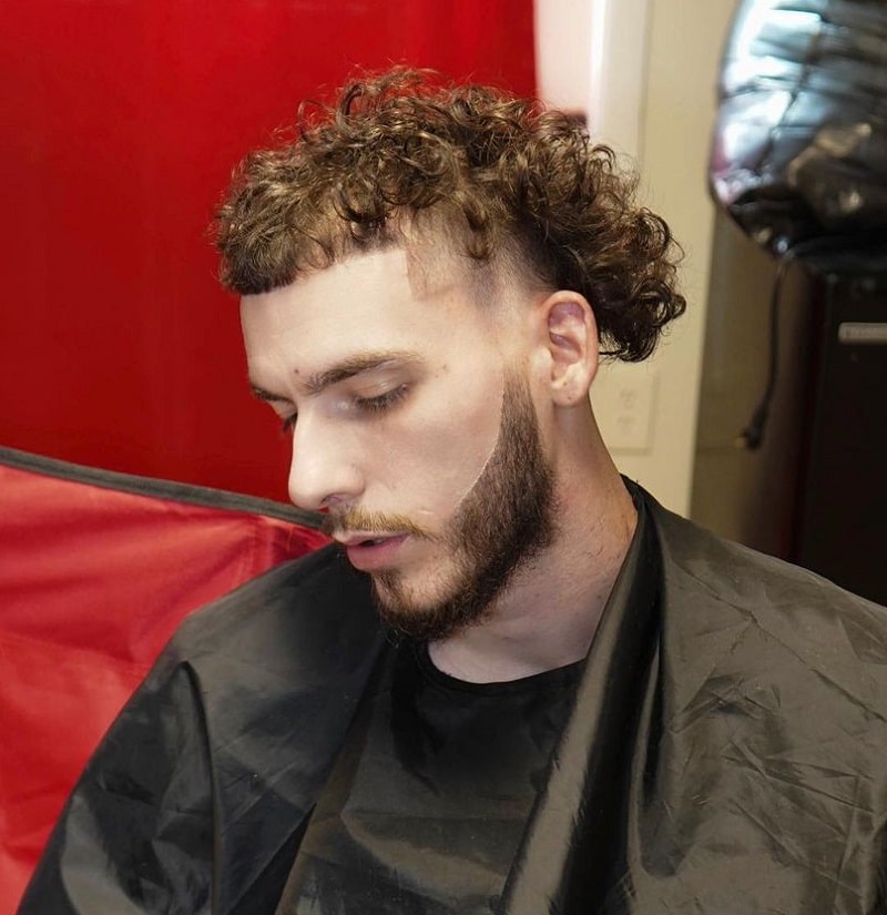 Men's Temple Fade on Curly Hair