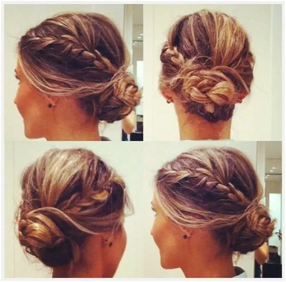 Braided Messy bun Hairstyles