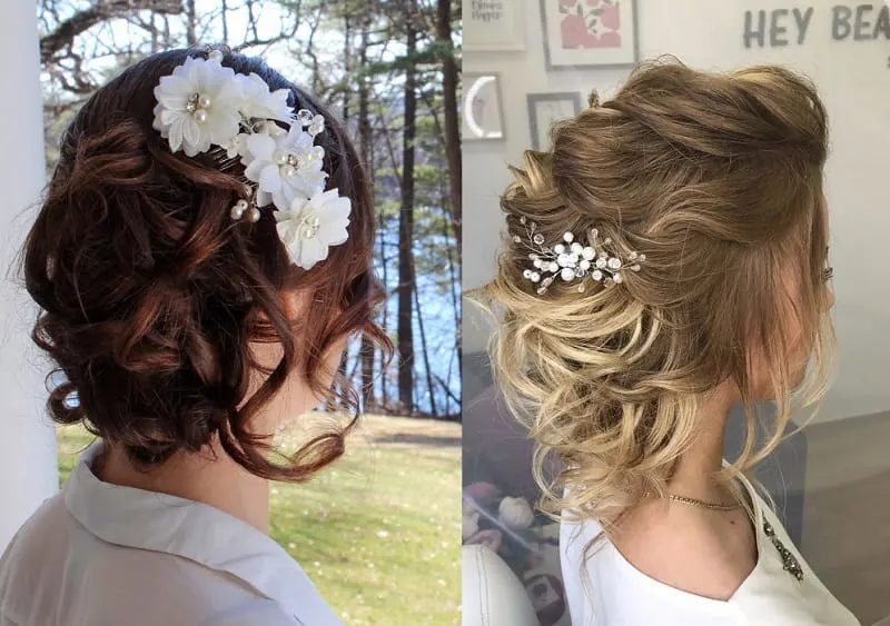 Messy Updo for Brides