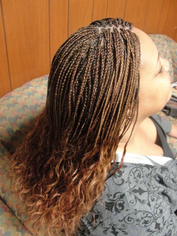 micro braids hairstyles with Curls