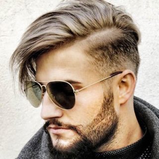 side parted undercut hairstyle for men