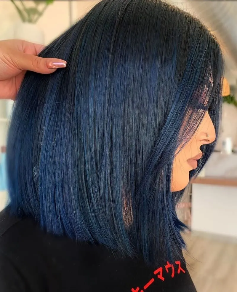 35 Midnight Blue Hair Color Ideas for A Unique Look in 2023