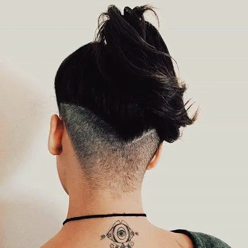 v shape Nape Undercuts hairstyle