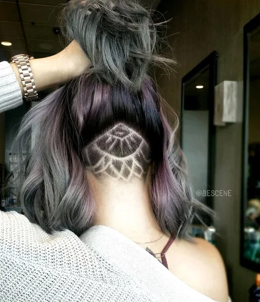 beautiful Nape Undercuts hair for girl