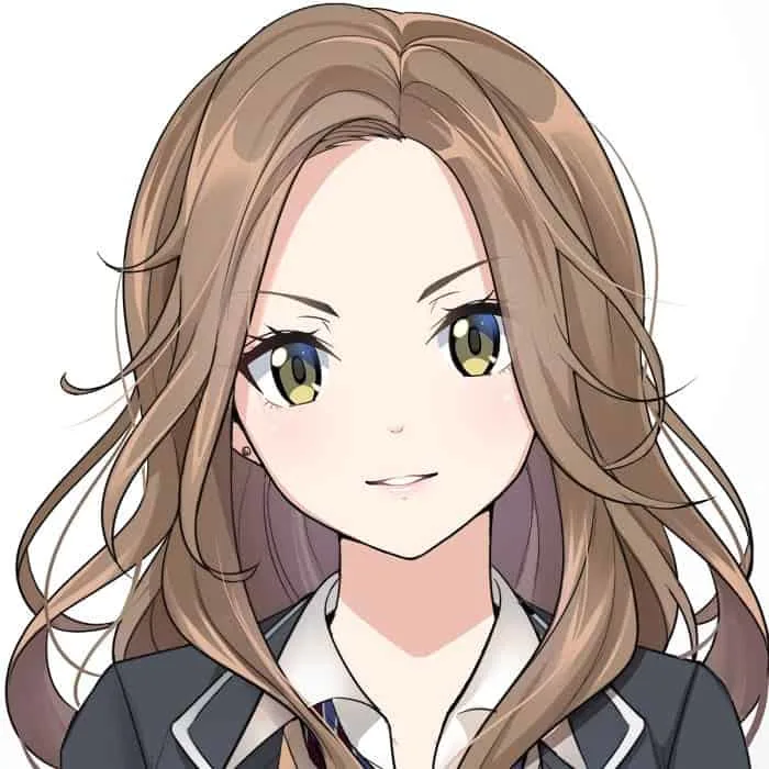 anime girl with beautiful hair