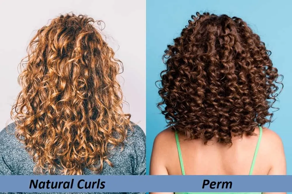 difference between natural curls and perm