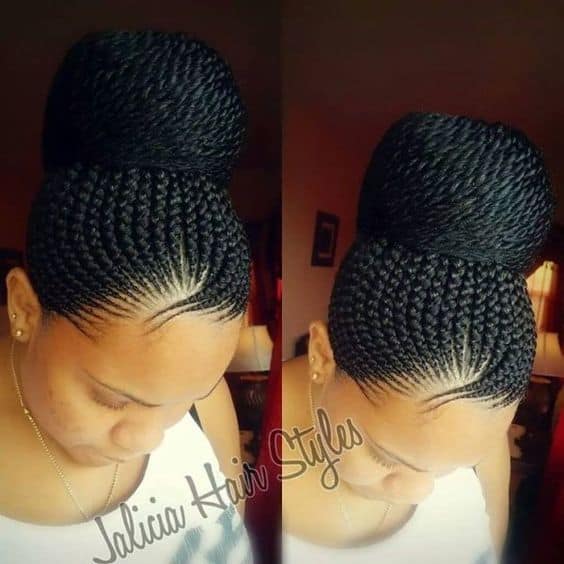 black women Neat Bun hairstyle 