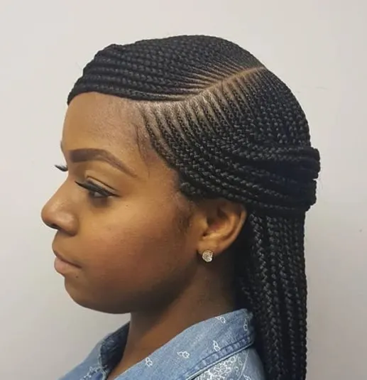 Nigerian hairstyle with Cornrow Braids