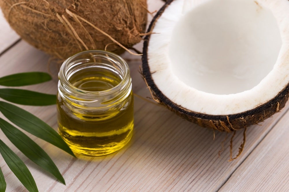 Oils for application after keratin treatment - coconut oil