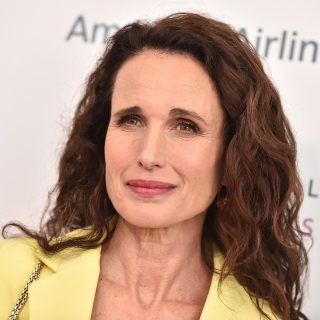Older Actress Andie MacDowell with Brown Hair