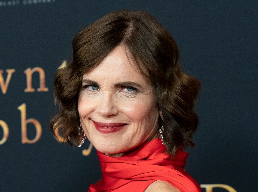 Older Actress Elizabeth McGovern with Short Brown Hair