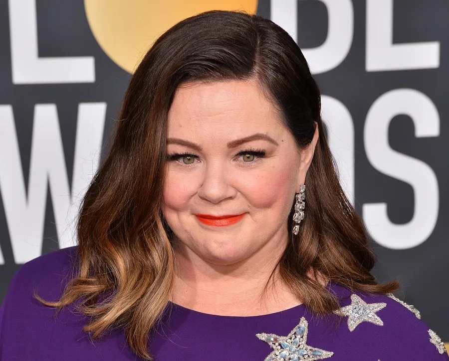Older Actress Melissa McCarthy with Brown Hair