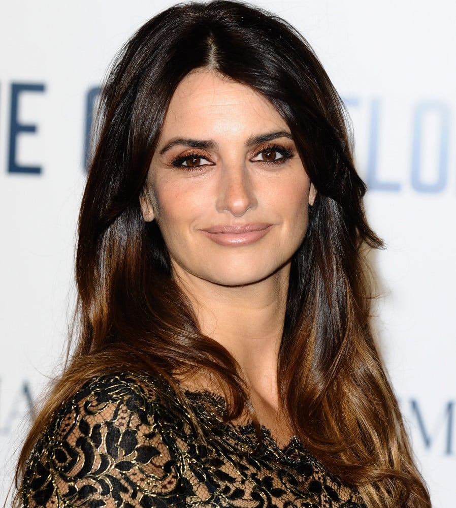 Penelope Cruz with Brown Ombre Hair