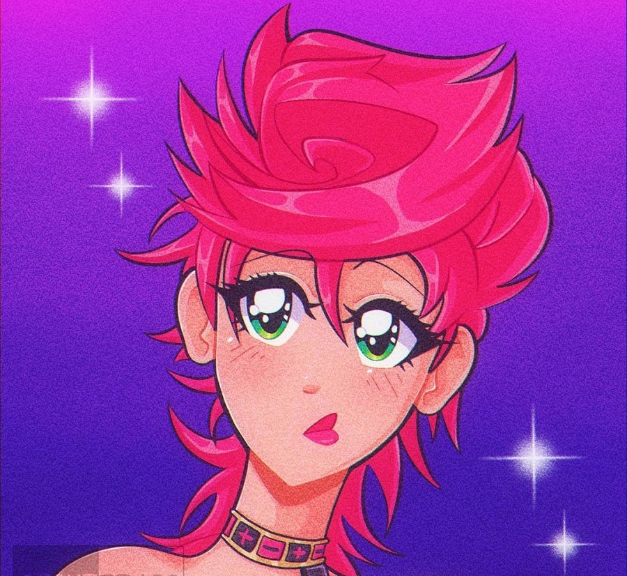 Pink Haired Anime Girl Trish Una