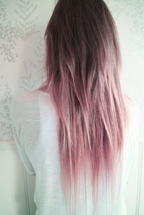 girl favorite Pastel Pink Ombre hair