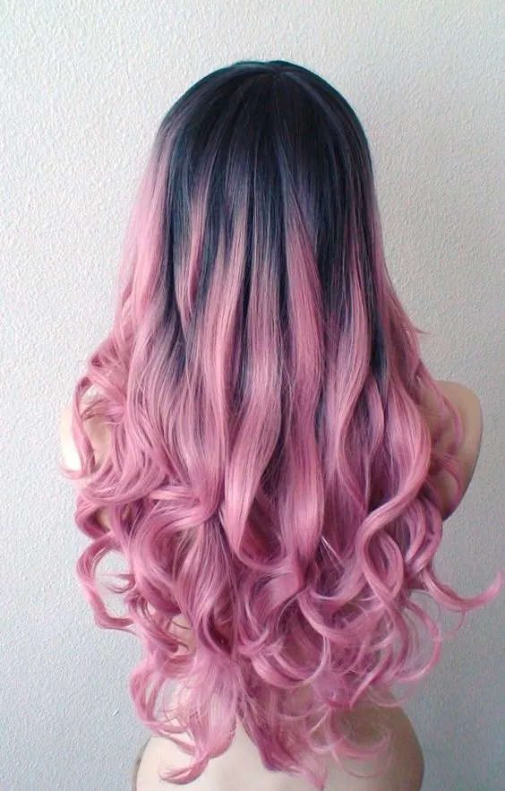 Bubblegum Pink Ombre hairstyle for women