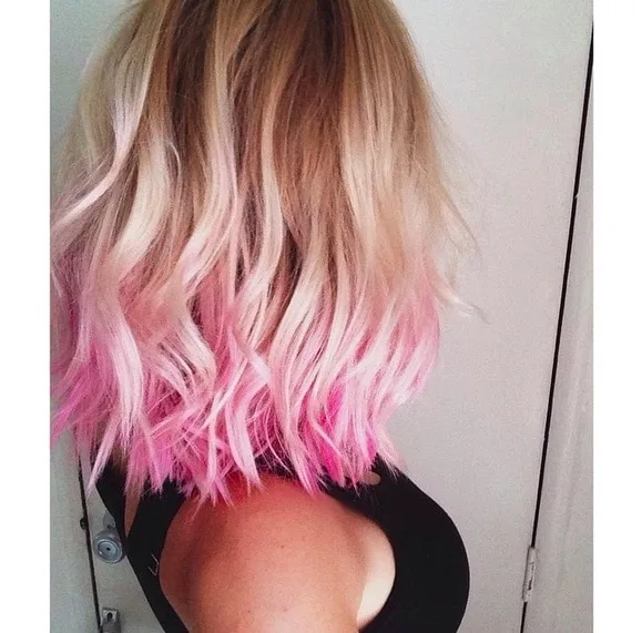 short pink ombre hair