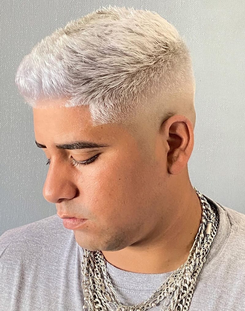 Platinum Drop Fade Haircut
