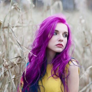 Plum with Purple hair color