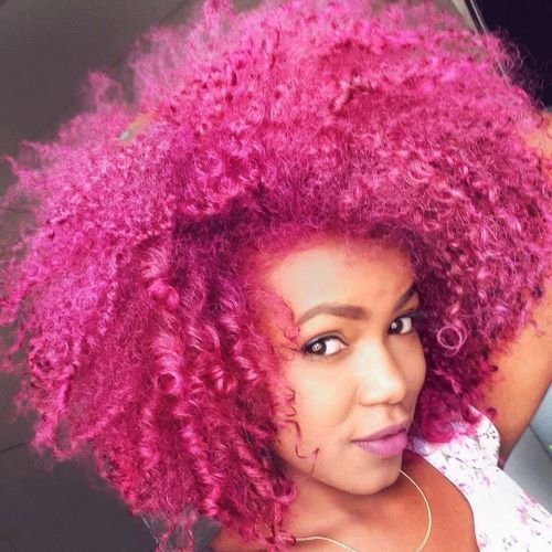 Prettiest Pink Hair Colors for black girl