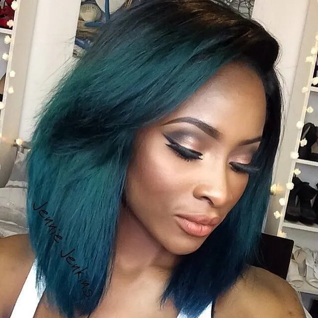 green cute hair color for women