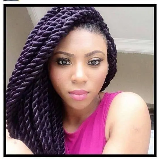 Purple Ombre with long twists 