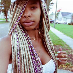 25 Hottest Purple Box Braids You'll See in 2024