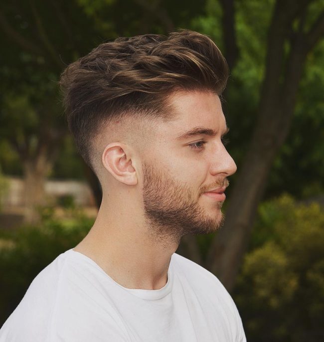 Wavy Black Quiffs Hairstyle for Men