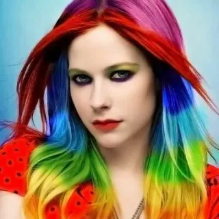 natural Rainbow Hair Color for girl