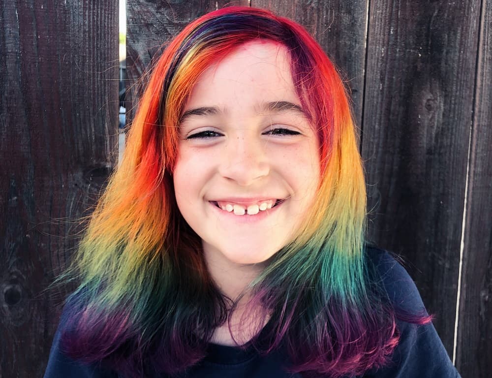 Rainbow Hair Color for Little Girls