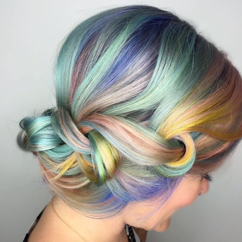 beautiful Rainbow Hair Color for girl
