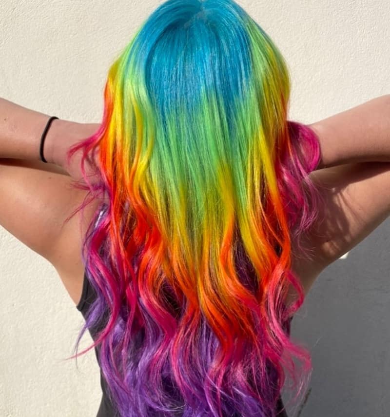 Rainbow ombre hair