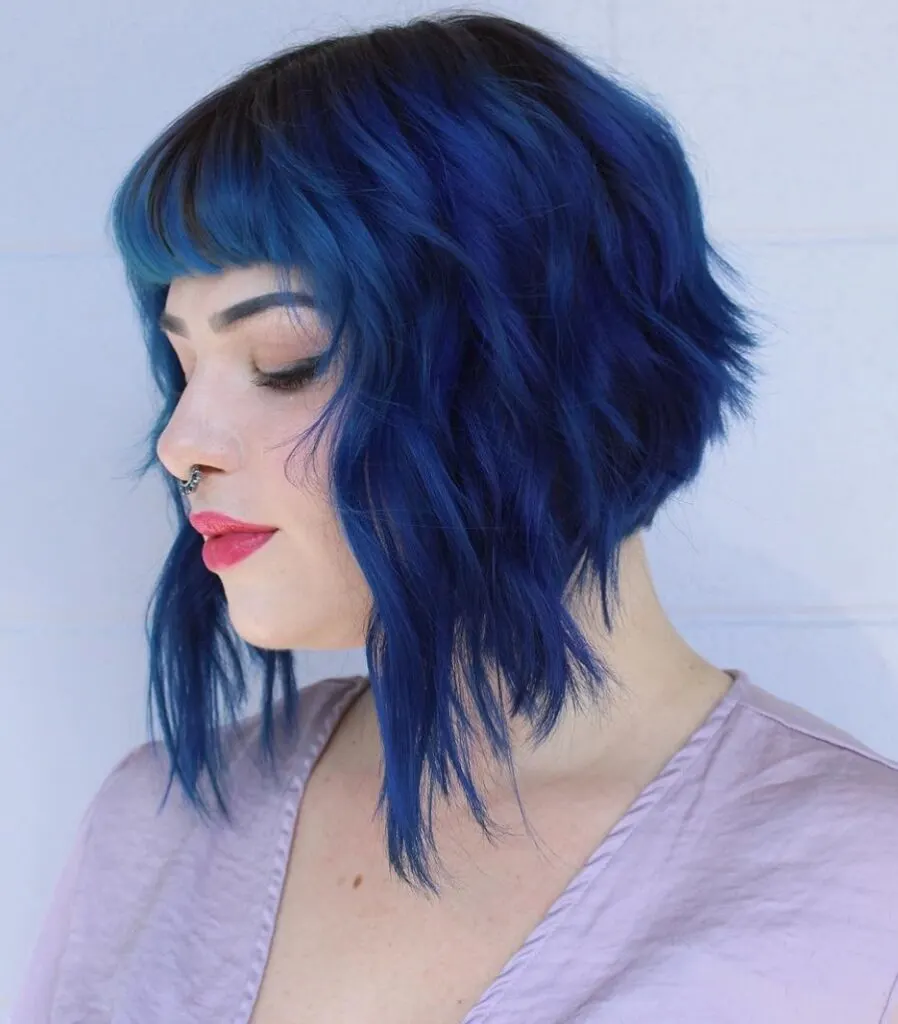 Ramona flowers haircut for dark blue hair