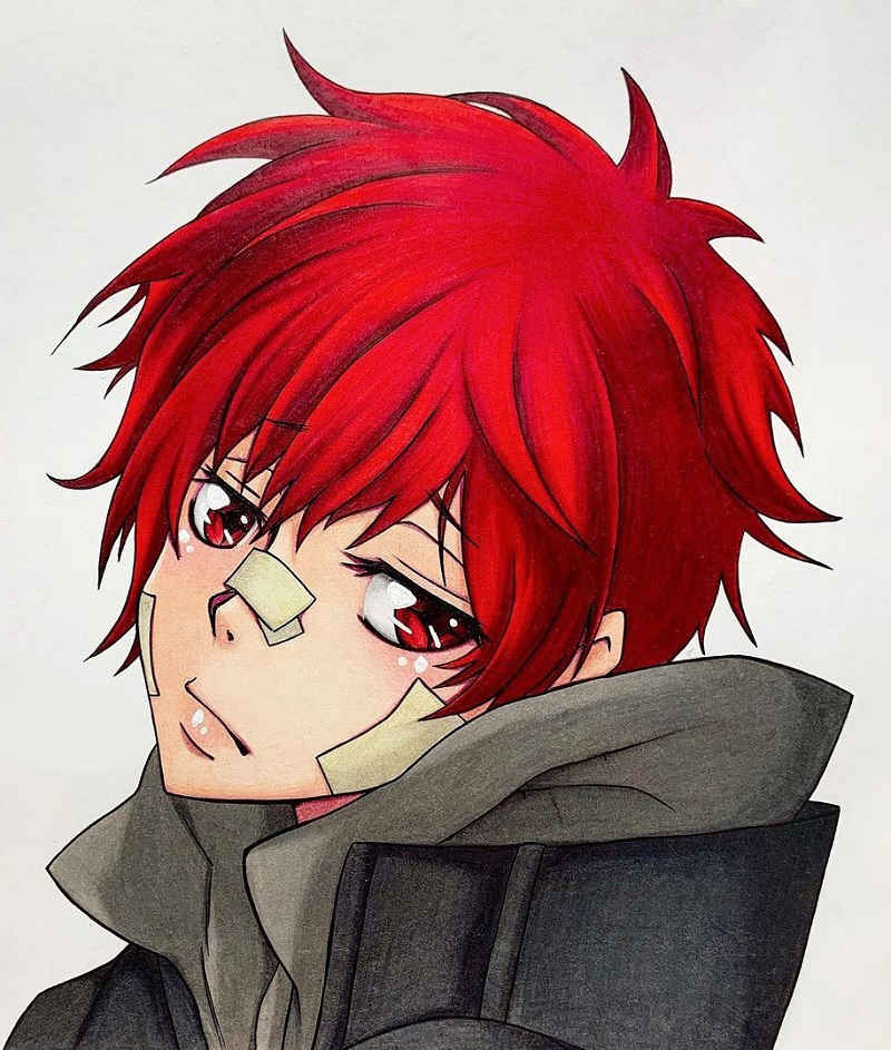 Red-haired Anime Guy Characters - Enma Kozato