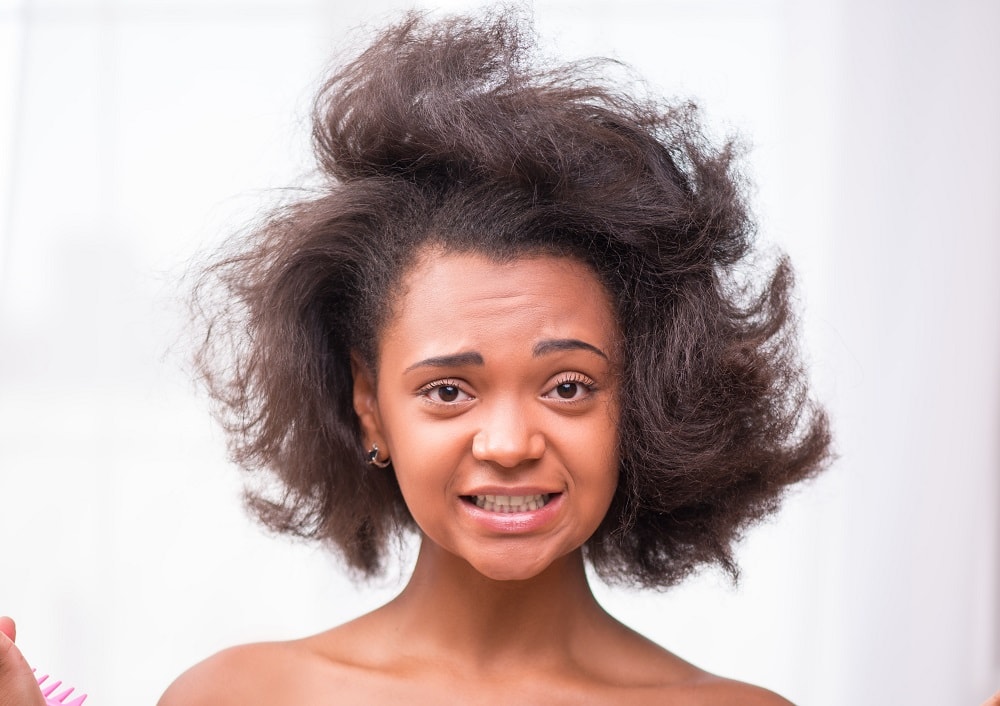Relaxed Hair to Natural Hairstyle - Air Dry