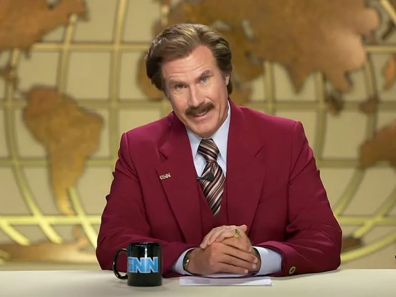 Ron Burgundy with mustache