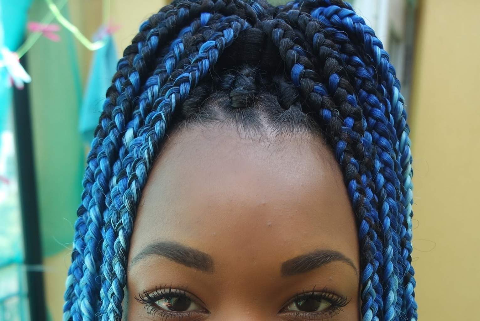 96 inch dark blue braiding hair for sale - wide 5