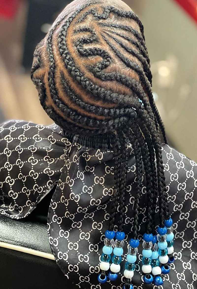 Scalp Two Layer Braid and Beads